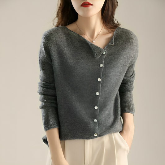 Claire™ | Classic Buttoned Knit Cardigan