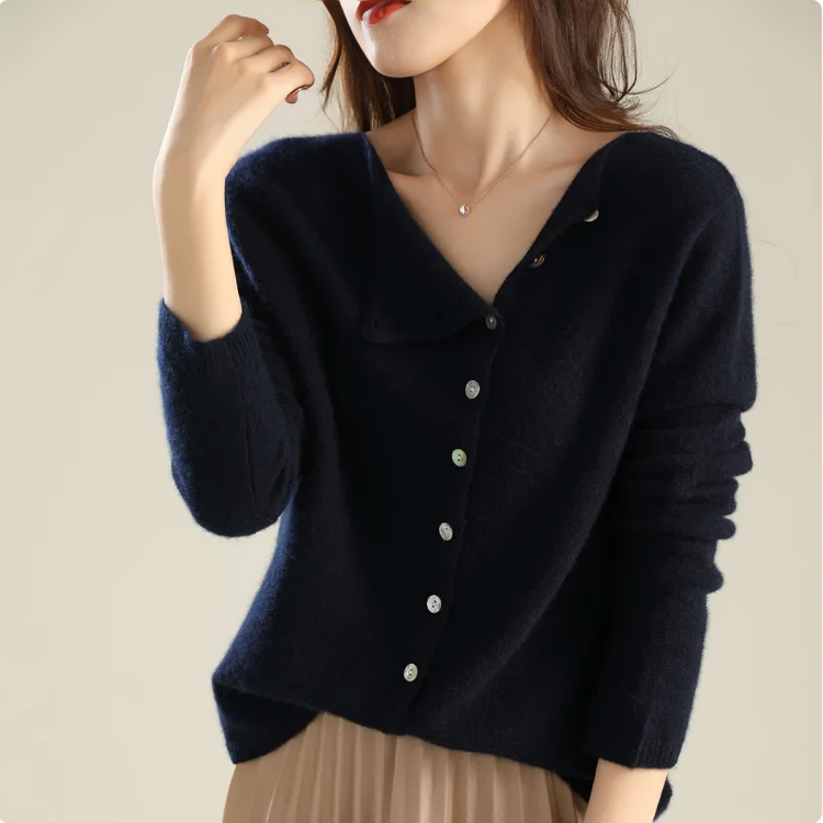 Claire™ | Classic Buttoned Knit Cardigan